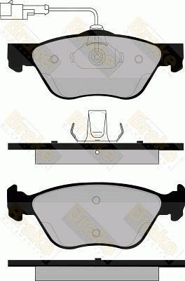 BRAKE ENGINEERING Комплект тормозных колодок, дисковый тормоз PA1108